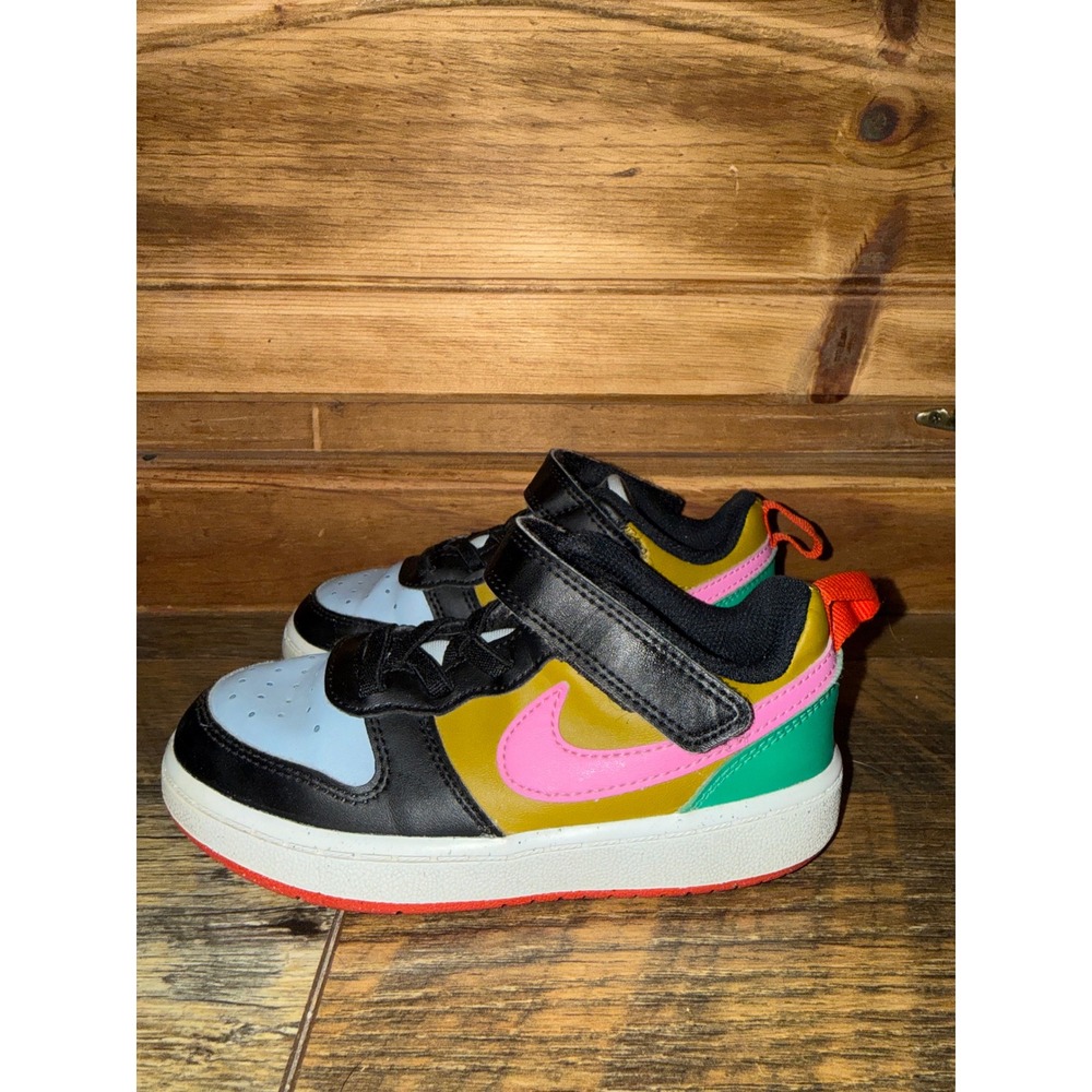 Nike Court Borough Low 2 Multi-Color Sneakers DV5458-004 Kids Size 9C - Picture 3 of 12